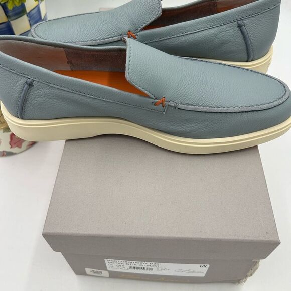 Men's Santoni leather loafers size 7.5 US made in Italy - Picture 8 of 11